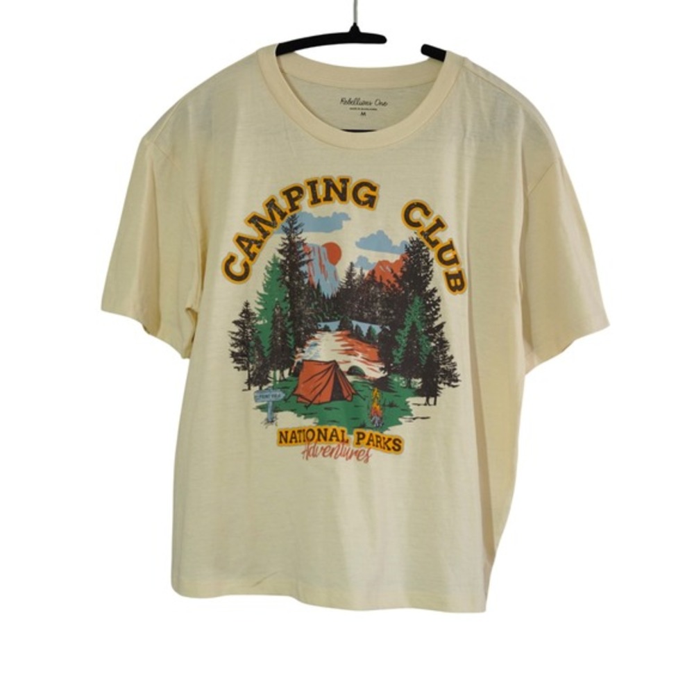 Rebellious One Camping Club National Parks Graphic Tee Cream Medium Soft Casual
